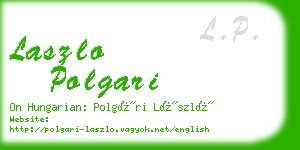 laszlo polgari business card